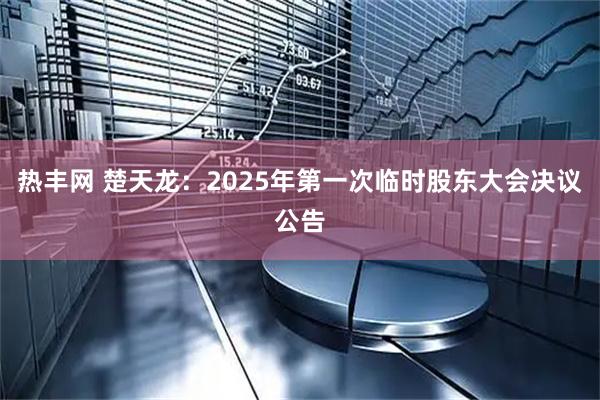 热丰网 楚天龙：2025年第一次临时股东大会决议公告