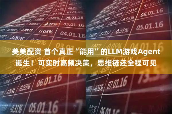美美配资 首个真正“能用”的LLM游戏Agent诞生！可实时高频决策，思维链还全程可见